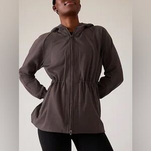 Athleta Triumph Hybrid Jacket - small - brown/gray (excellent condition!)